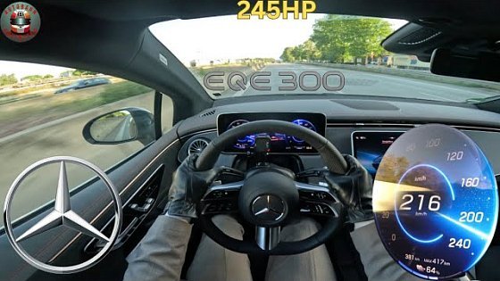 Video: Mercedes Benz EQE 300 || 245HP || TOP SPEED on german Autobahn