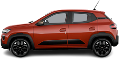 Side view photo of Dacia Spring Electric 65 (2024-…) on transparent background