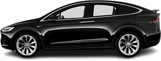 Side view photo of Tesla Model X 90D (2016-2017) on transparent background