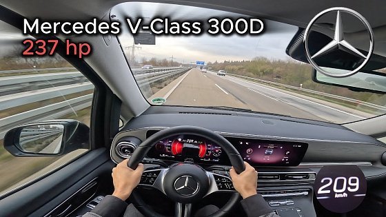 Video: 2024 Mercedes V300D (W447) 4Matic 2.0 Turbo Diesel (237 hp) - POV Test drive On the German Autobahn
