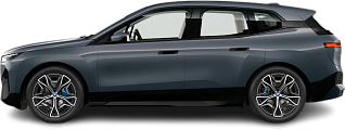 Side view photo of BMW iX xDrive40 (2021-2025) on transparent background