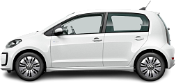 Side view photo of Volkswagen e-Up! 18.7 kWh (2013-2019) on transparent background