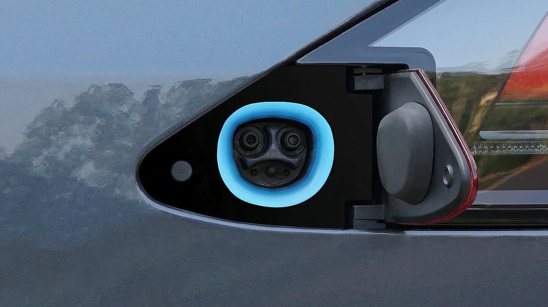 Tesla Model X P100D (2016-2019) порт для зарядки (США), зарядка, разъем, штекер, коннектор