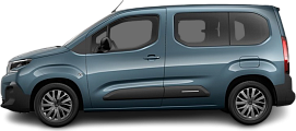 Side view photo of Citroën e-Berlingo M 50 kWh (2024-…) on transparent background