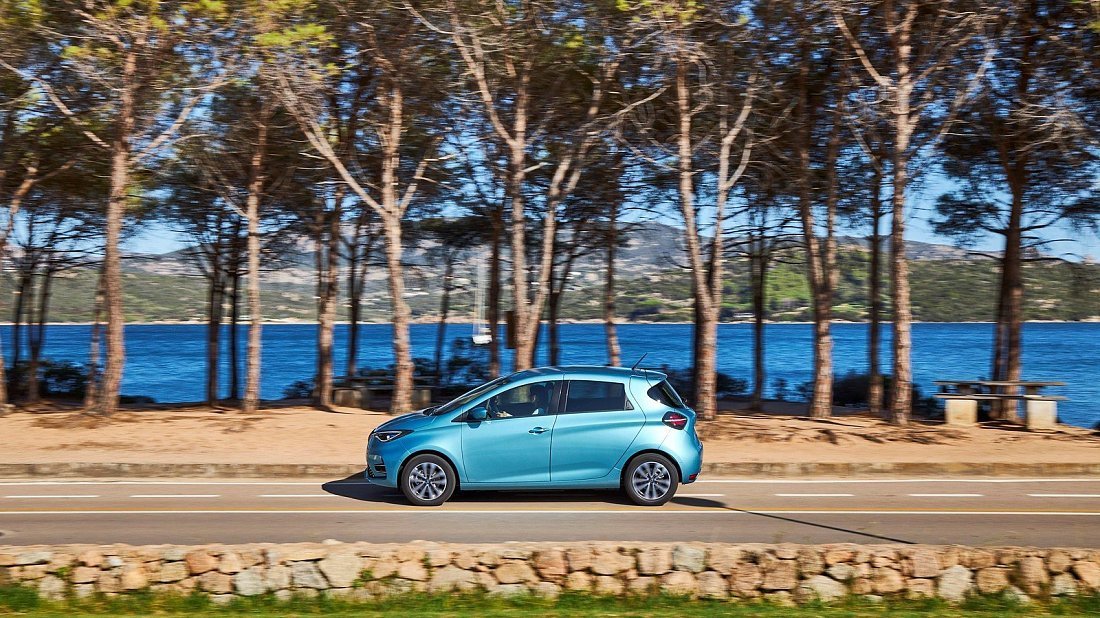 Renault Zoe Z.E. 40 R110 (2018-2022) вид сбоку, силуэт, двери, колеса, экстерьер