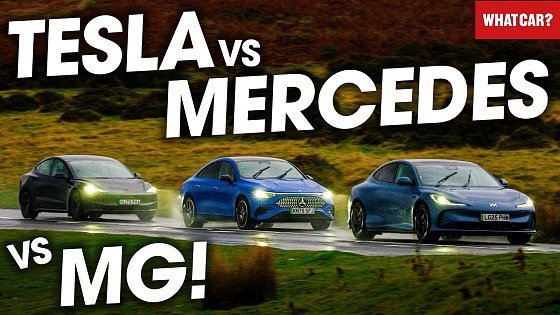 Video: NEW Tesla Model 3 vs Mercedes CLA vs MG IM5 review! | What Car?