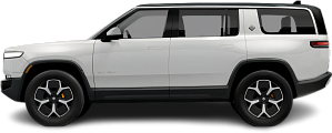 Side view photo of Rivian R1S Performance Dual-Motor AWD Standard+ (2023-2024) on transparent background