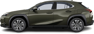 Side view photo of Lexus UX 300e (2020-2023) on transparent background