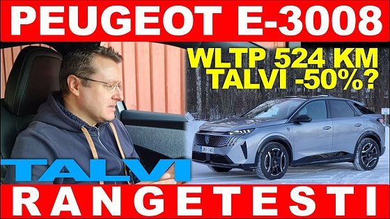 Video: Peugeot E-3008 73 kWh TALVI RANGETESTI