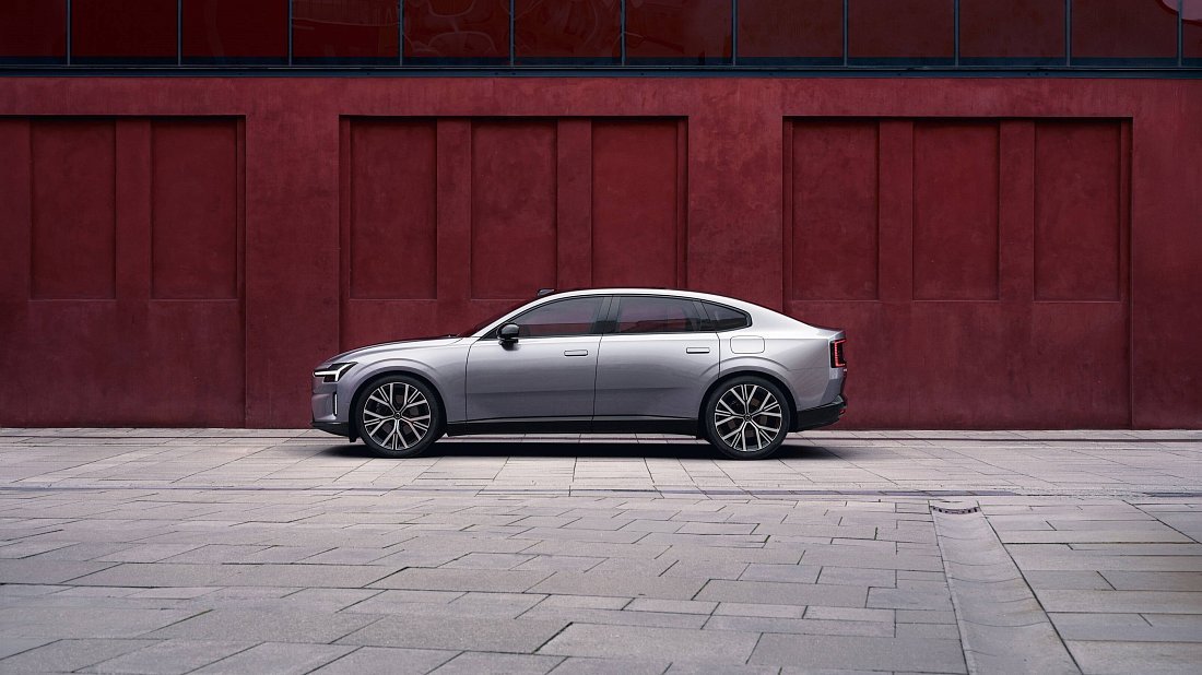 Volvo ES90 Twin Motor Performance (2025-…) вид сбоку, силуэт, двери, колеса, экстерьер