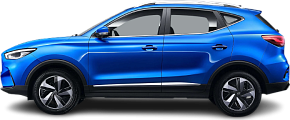Side view photo of MG ZS EV Standard Range (2021-…) on transparent background