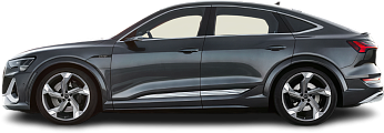 Side view photo of Audi e-tron Sportback S (2020-2022) on transparent background