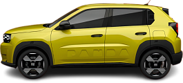 Side view photo of Fiat Grande Panda (2024-...) on transparent background