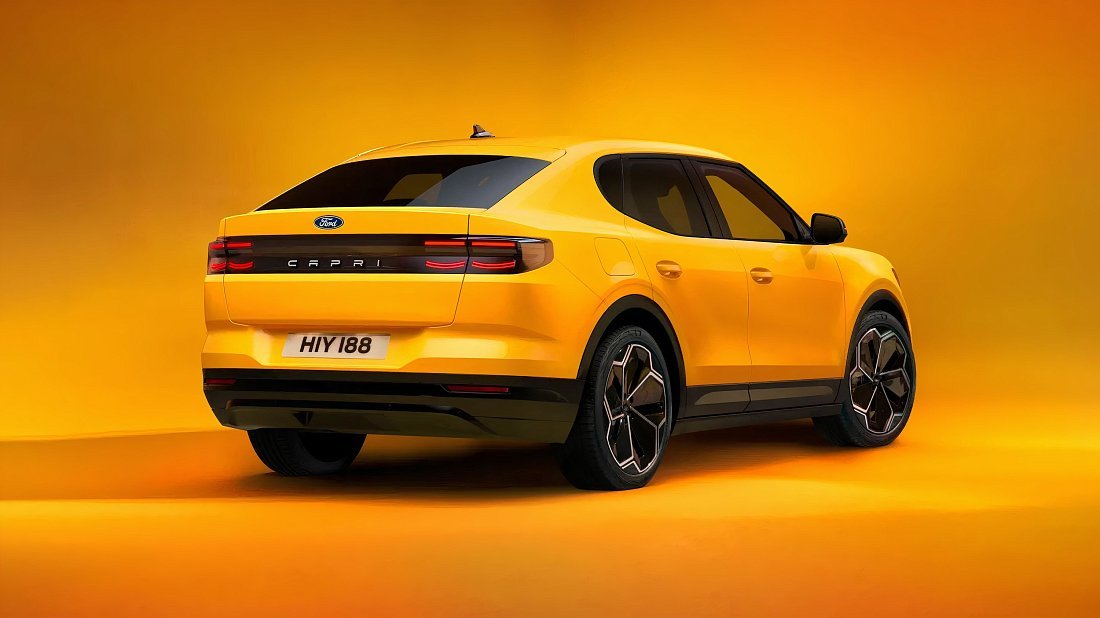 Ford Capri EV Extended Range RWD (2024-…) задняя часть в три четверти, вид в три четверти, диагональ, экстерьер