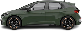 Side view photo of Cupra Born 58 kWh (2021-2024) on transparent background