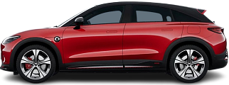 Side view photo of Smart #3 Brabus (2024-…) on transparent background