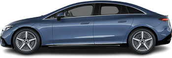Side view photo of Mercedes EQE 350+ (2022-2024) on transparent background