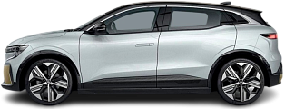 Side view photo of Renault Megane E-Tech EV60 130hp (2022-…) on transparent background