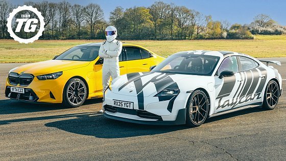 Video: BMW M5 vs Porsche Taycan Turbo GT: Super-Saloon Track Test!