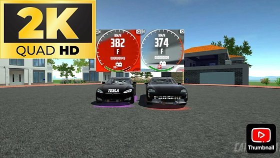 Video: Car Simulator 2 | Tesla Model S Plaid vs Porsche Taycan Turbo S | Speed Comparison
