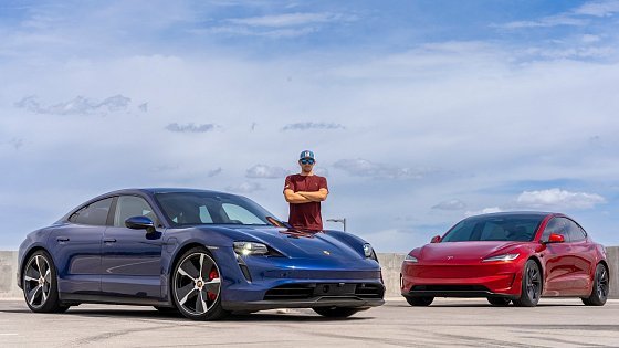 Video: These Now Cost The Same - Porsche Taycan vs Tesla Model 3 Performance