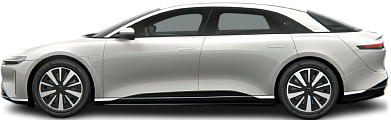 Side view photo of Lucid Air Pure AWD (2023-2024) on transparent background