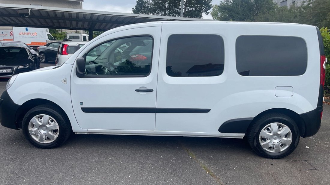 Renault Kangoo Z.E. Maxi (2011-2017) вид сбоку, силуэт, двери, колеса, экстерьер
