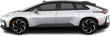 Side view photo of Faraday Future FF 91 2.0 Futurist Alliance (2023-…) on transparent background