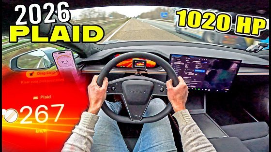 Video: 2026 TESLA MODEL S PLAID 1020HP // REVIEW on AUTOBAHN 100-200 in 4.xx