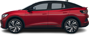 Side view photo of Volkswagen ID.5 GTX (2023-…) on transparent background