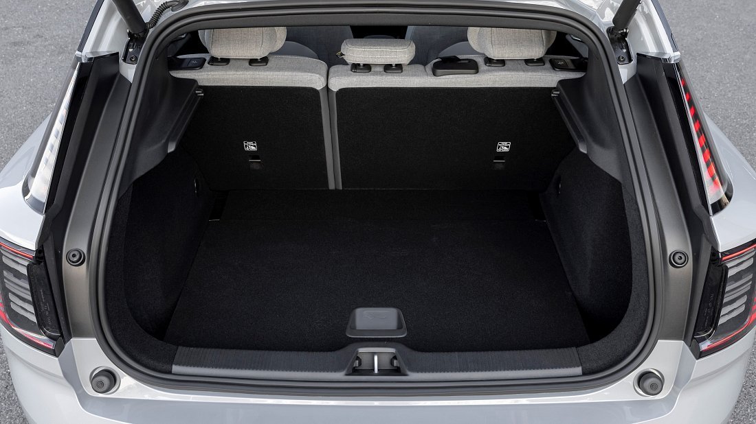 Volvo EX30 Twin Motor Performance (2023-…) багажник, сиденья подняты, грузовое пространство, объем багажника, вместимость багажника, место для хранения