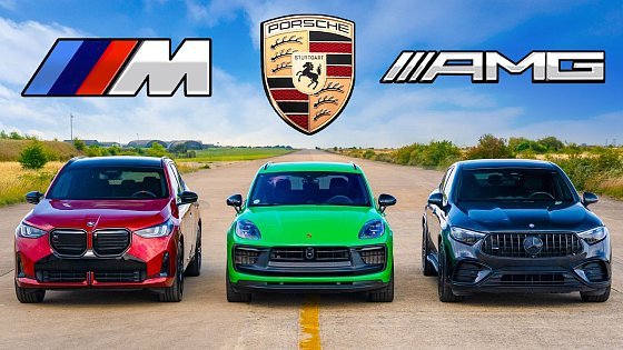 Video: BMW X3 M50 v Porsche Macan v AMG GLC: DRAG RACE