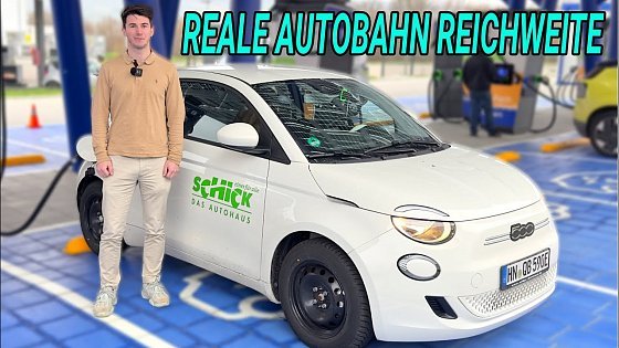 Video: Fiat 500e: Reichweite bei 120 km/h auf der Autobahn