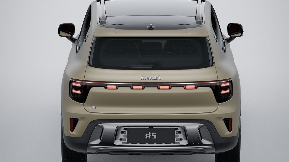 Smart #5 Premium (2025-…) вид сзади, задние фонари, багажник, спойлер, эмблема, бампер, экстерьер