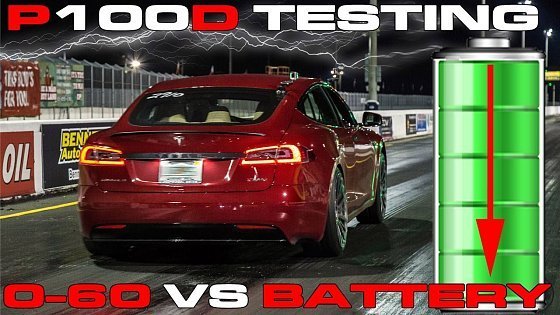 Video: Tesla P100D Ludicrous Testing 0-60 MPH vs Battery State of Charge 10% to 100%