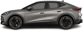 Side view photo of Cupra Tavascan Endurance (2023-…) on transparent background