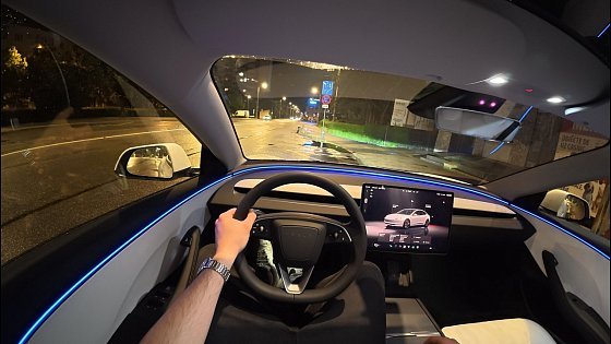 Video: 2026 Model 3 Premium RWD Night Test Drive (Binaural Audio)