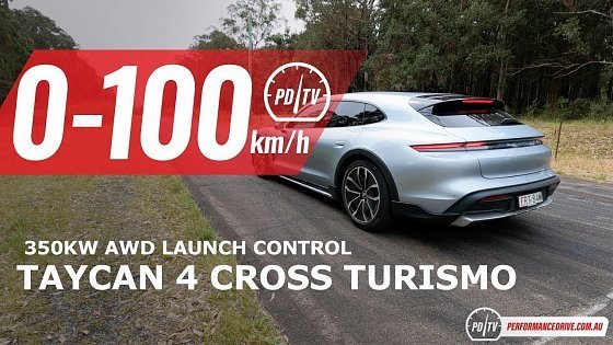 Video: 2022 Porsche Taycan 4 Cross Turismo 0-100km/h & motor sound