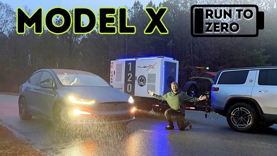 Video: Driving Tesla Model X Until It Runs Out Of Charge! Tesla Put So Much Juice Below 0%