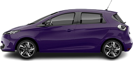 Side view photo of Renault Zoe Z.E. Q210 (2012-2016) on transparent background