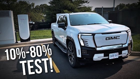 Video: GMC Sierra EV Max Range | Tesla Supercharger Charging Test