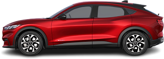 Side view photo of Ford Mustang Mach-E Extended Range AWD (2023-…) on transparent background