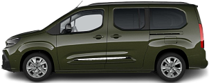 Side view photo of Toyota Proace City Verso Electric L2 52 kWh (2024-...) on transparent background