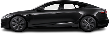 Side view photo of Tesla Model S Dual Motor (2021-…) on transparent background