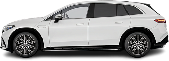 Side view photo of Mercedes EQS SUV 450+ (2023-…) on transparent background