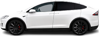 Side view photo of Tesla Model X P90D (2016) on transparent background