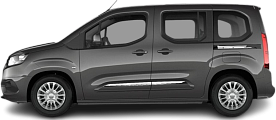 Side view photo of Toyota Proace City Verso Electric L1 50 kWh (2021-2024) on transparent background