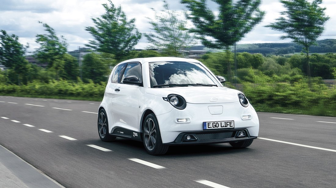 e.Go Life 60 (2019-2022) вид спереди, спереди сбоку, по диагонали, экстерьер
