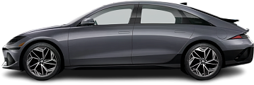 Side view photo of Hyundai Ioniq 6 Long Range RWD (2022-…) on transparent background