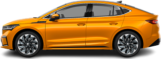 Side view photo of Škoda Enyaq Coupe iV 80 (2022-2023) on transparent background
